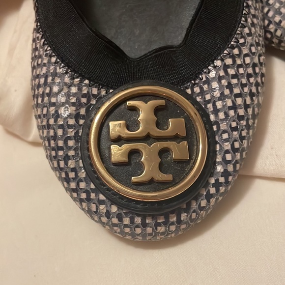 Used Tory Burch black and white checkered ballet flats - Picture 5 of 7